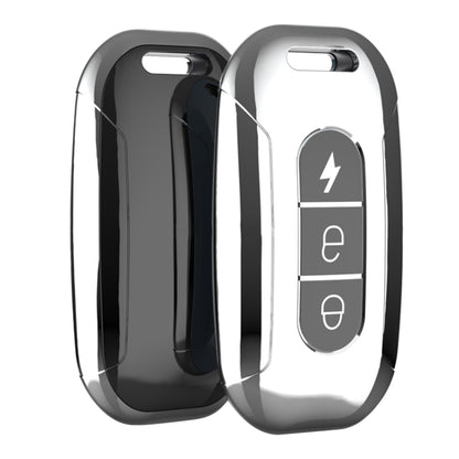 Electric Vehicle Key Electroplated TPU Case For AIMA C (Black) - Car Key Cases by buy2fix | Online Shopping UK | buy2fix