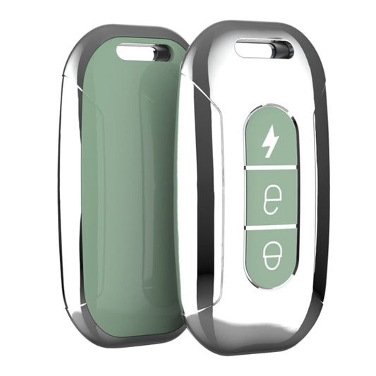 Electric Vehicle Key Electroplated TPU Case For AIMA C (Green) - Car Key Cases by buy2fix | Online Shopping UK | buy2fix