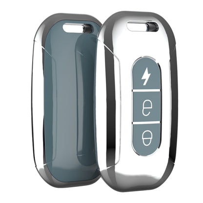 Electric Vehicle Key Electroplated TPU Case For AIMA C (Blue) - Car Key Cases by buy2fix | Online Shopping UK | buy2fix