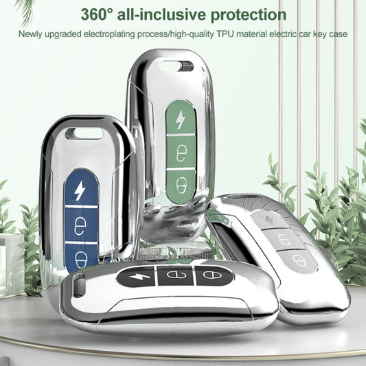 Electric Vehicle Key Electroplated TPU Case For AIMA C (Green) - Car Key Cases by buy2fix | Online Shopping UK | buy2fix