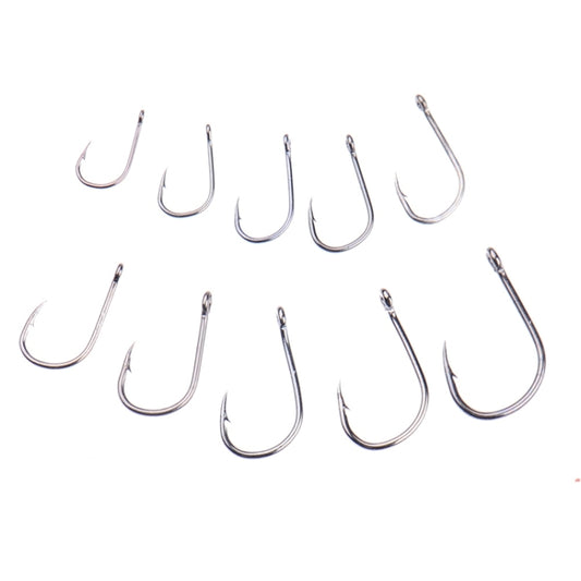 500 PCS Mixed Size Fish Barbed Hook Fishing Hooks with Hole - Fishing Hooks by buy2fix | Online Shopping UK | buy2fix