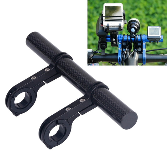 HLD-208 Mountainous Bicycle Carbon Fiber Handlebar Extension Frame Flashlight Bracket (Black) - Bicycle Grips by buy2fix | Online Shopping UK | buy2fix