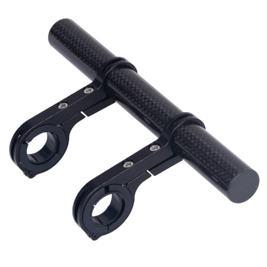 HLD-208 Mountainous Bicycle Carbon Fiber Handlebar Extension Frame Flashlight Bracket (Black) - Bicycle Grips by buy2fix | Online Shopping UK | buy2fix