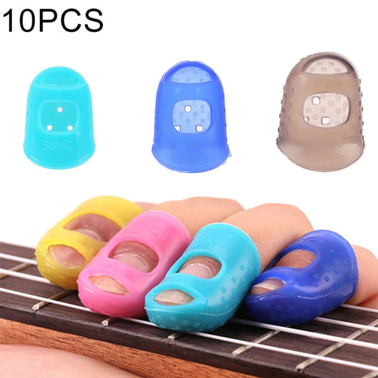 10 PCS Guitar Ukulele Stringed Instrument Finger Protector Anti-pain Finger Cap in Random Color Delivery(Size: L) - String Instrument Accessories by buy2fix | Online Shopping UK | buy2fix