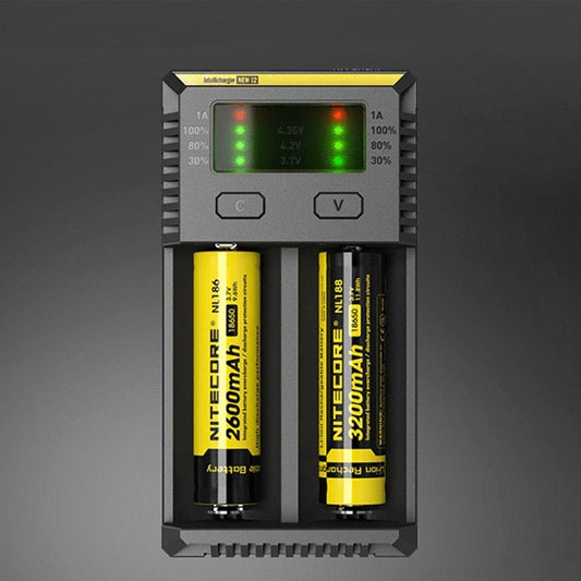 Nitecore NEW i2 Intelligent Digi Smart Charger with LED Indicator for 14500, 16340 (RCR123), 18650, 22650, 26650, Ni-MH and Ni-Cd (AA, AAA) Battery - Charger & Converter by buy2fix | Online Shopping UK | buy2fix