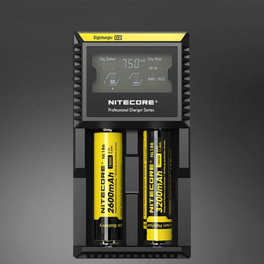 Nitecore D2 Intelligent Digi Smart Charger with LED Indicator for 14500, 16340 (RCR123), 18650, 22650, 26650, Ni-MH and Ni-Cd (AA, AAA) Battery - Charger & Converter by buy2fix | Online Shopping UK | buy2fix