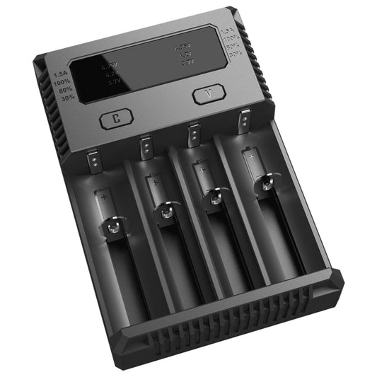 Nitecore NEW i4 Intelligent Digi Smart Charger with LED Indicator for 14500, 16340 (RCR123), 18650, 22650, 26650, Ni-MH and Ni-Cd (AA, AAA) Battery - Charger & Converter by buy2fix | Online Shopping UK | buy2fix