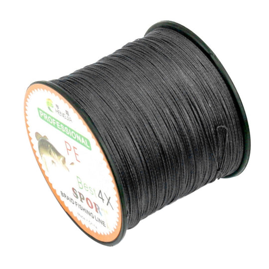 HENGJIA 4.0# 0.34mm 45LB 18.1kg Tension 500m Extra Strong 4 Shares Braid PE Fishing Line Kite Line(Black)