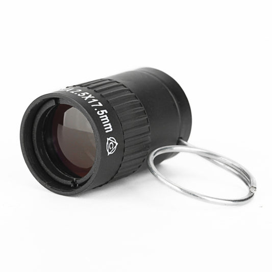2.5x17.5mm Mini Pocket Miniature Telescope with Finger Buckle (Black) - Monocular Binoculars by buy2fix | Online Shopping UK | buy2fix