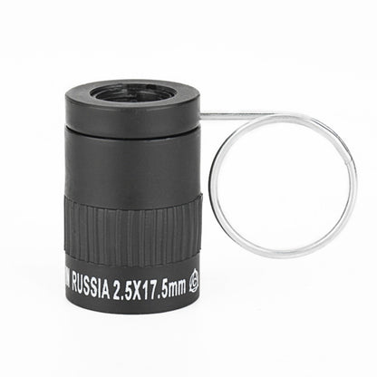 2.5x17.5mm Mini Pocket Miniature Telescope with Finger Buckle (Black) by buy2fix