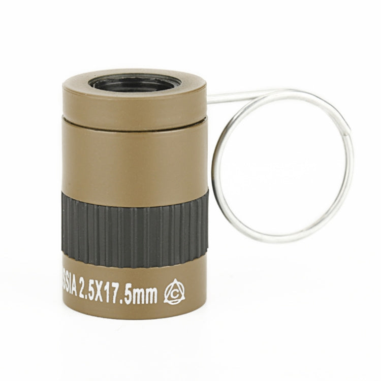 2.5x17.5mm Mini Pocket Miniature Telescope with Finger Buckle (Gold) - Monocular Binoculars by buy2fix | Online Shopping UK | buy2fix