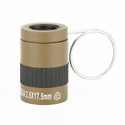 2.5x17.5mm Mini Pocket Miniature Telescope with Finger Buckle (Gold) - Monocular Binoculars by buy2fix | Online Shopping UK | buy2fix