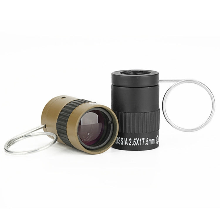 2.5x17.5mm Mini Pocket Miniature Telescope with Finger Buckle (Gold) - Monocular Binoculars by buy2fix | Online Shopping UK | buy2fix