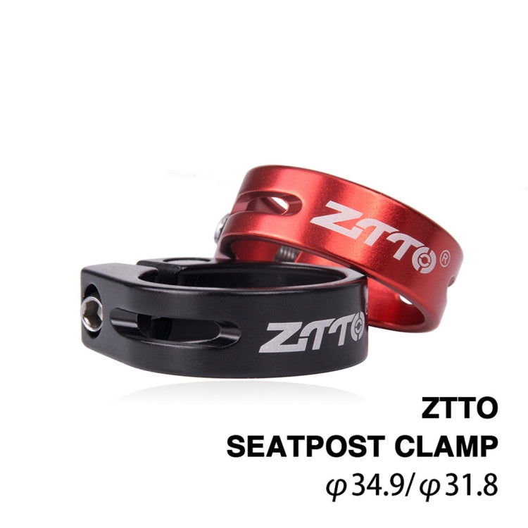 ZTTO MTB Road Bike Seatpost Clamp Aluminium Alloy Bicycle Parts,Diameter: 31.8mm(Black) - Pipe clamps by ZTTO | Online Shopping UK | buy2fix