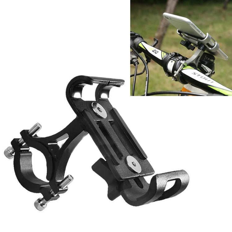 Universal Non-rotatable Aluminum Alloy Fixing Frame Motorcycle Bicycle Mobile Phone Holder (Black) by buy2fix