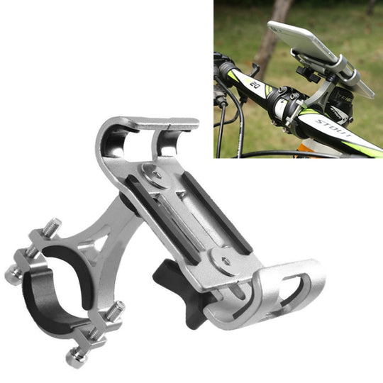 Cadre de fixation universel en alliage d'aluminium, Non rotatif, support de téléphone portable pour moto et vélo (couleur titane)