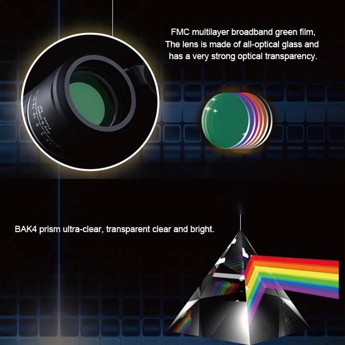 40x60 12X Pocket High Times High Definition Night Vision Focusing Monocular Telescope(Black) by buy2fix