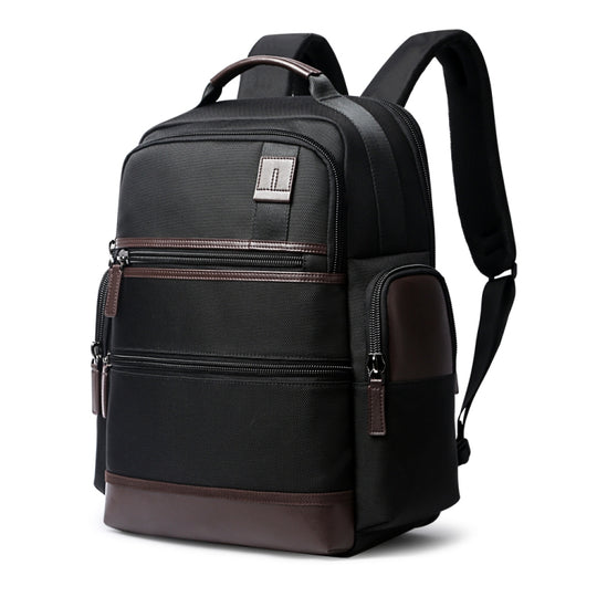 Bopai 751-007291 Business Anti-theft Waterproof Large Capacity Double Shoulder Bag,with USB Charging Port, Size: 34x19x43.5cm (Black)