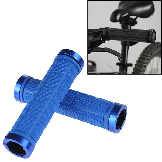 BaseCamp BC-607 1 Pair Bicycle MTB Bike Lock-on Rubber Handlebar Grips (Blue) - Bicycle Grips by buy2fix | Online Shopping UK | buy2fix