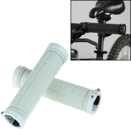 BaseCamp BC-607 1 Pair Bicycle MTB Bike Lock-on Rubber Handlebar Grips (White) - Bicycle Grips by buy2fix | Online Shopping UK | buy2fix