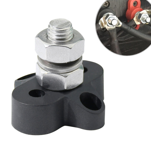 Single Heavy-Duty Terminal Studs Black  M10 Bus Bar for Car / RV / Boat - Booster Cable & Clip by buy2fix | Online Shopping UK | buy2fix