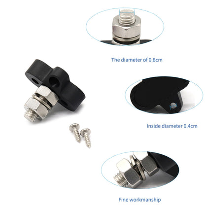 Single Heavy-Duty Terminal Studs Black  M10 Bus Bar for Car / RV / Boat - Booster Cable & Clip by buy2fix | Online Shopping UK | buy2fix