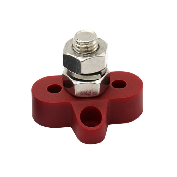Single Heavy-Duty Terminal Studs Red M10 Bus Bar for Car / RV / Boat - Booster Cable & Clip by buy2fix | Online Shopping UK | buy2fix