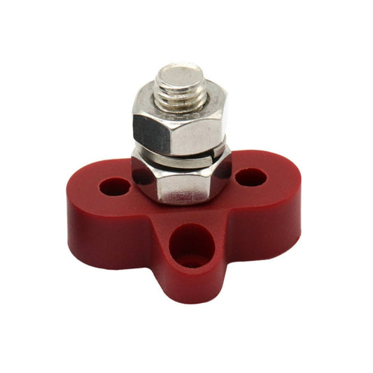 Single Heavy-Duty Terminal Studs Red M10 Bus Bar for Car / RV / Boat - Booster Cable & Clip by buy2fix | Online Shopping UK | buy2fix