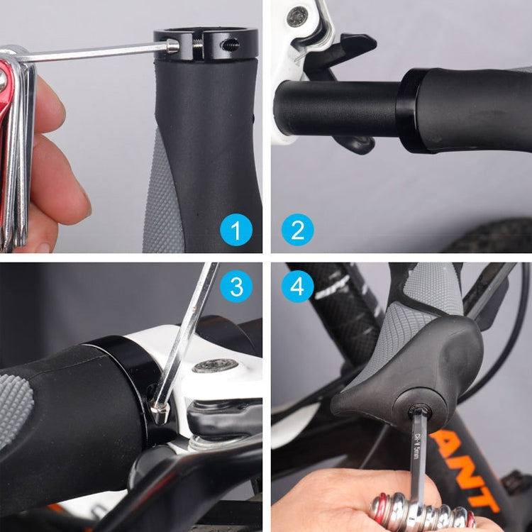 DEEMOUNT BGP110 Mountain Bike Bicycle Rubber Handlebar Cover, Horn Version - Bicycle Grips by buy2fix | Online Shopping UK | buy2fix