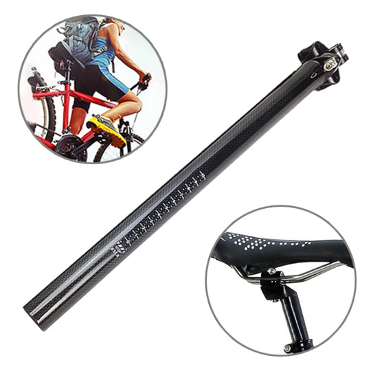 TOSEEK 3K Kohlefaser Mountainbike Rennrad Fahrrad Sattelrohr Sattelstütze Sitzbeschlag Sitzstange Fahrradbeschläge, Größe: 31,6 x 400 mm