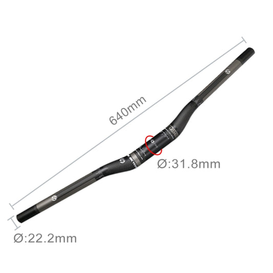TOSEEK Full Carbon Fiber Road Bike Bent Handlebar, Size: 640mm (Matte) - Bicycle Grips by TOSEEK | Online Shopping UK | buy2fix