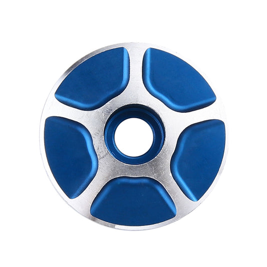 1 Pair C17 Bicycle CNC Aluminum Bike Headset Cap (Blue) - Cap Component by buy2fix | Online Shopping UK | buy2fix
