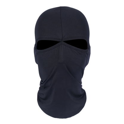 Balaclava Style Unisex Elastic Lycra Dual Holes Biking Head Mask(Black) by buy2fix