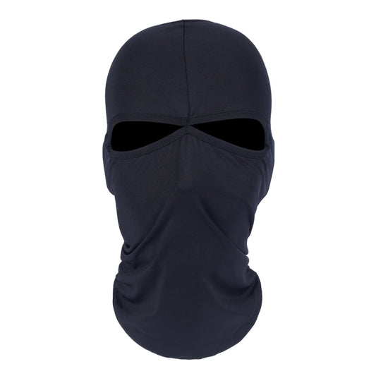 Balaclava Style Unisex Elastic Lycra Dual Holes Biking Head Mask(Black) by buy2fix