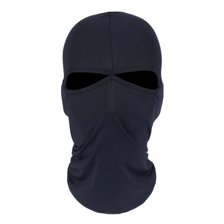 Balaclava Style Unisex Elastic Lycra Dual Holes Biking Head Mask(Black) by buy2fix