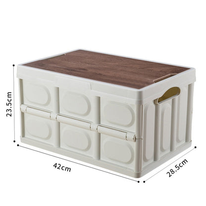 AOTU AT6916 30L Outdoor Multi-function Folding Car Storage Box(White) - Stowing Tidying by AOTU | Online Shopping UK | buy2fix