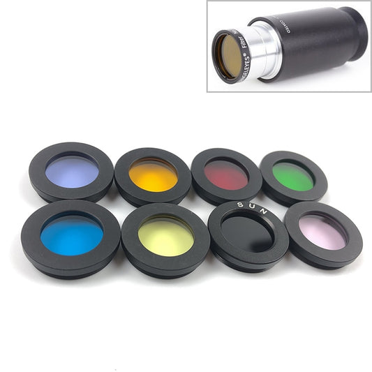 Datyson Astronomical Telescope Accessories 1.25 inch Planet Moon Nebula Filter Neutral Edition, A Set of 8 Colors by buy2fix