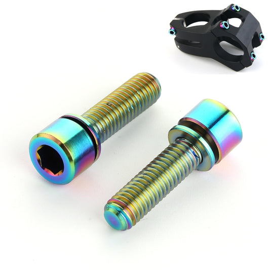 6 PCS Bicycle Accessories Titanium Bottle Cage Screw M5 18mm(Colour) by buy2fix