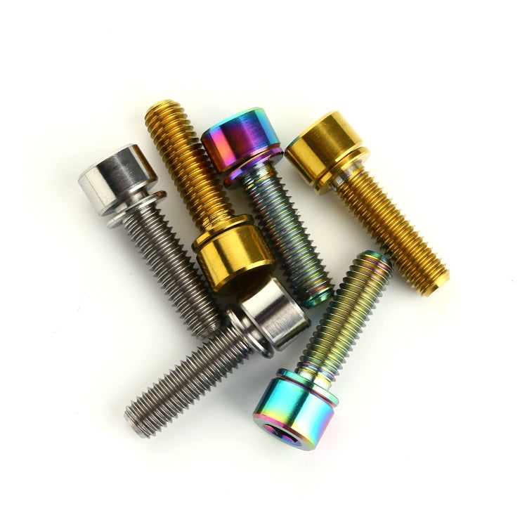 6 PCS Bicycle Accessories Titanium Bottle Cage Screw M5 18mm(Colour) by buy2fix