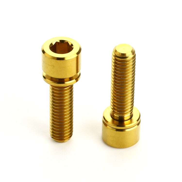 6 PCS Bicycle Accessories Titanium Bottle Cage Screw M5 18mm(Gold) by buy2fix