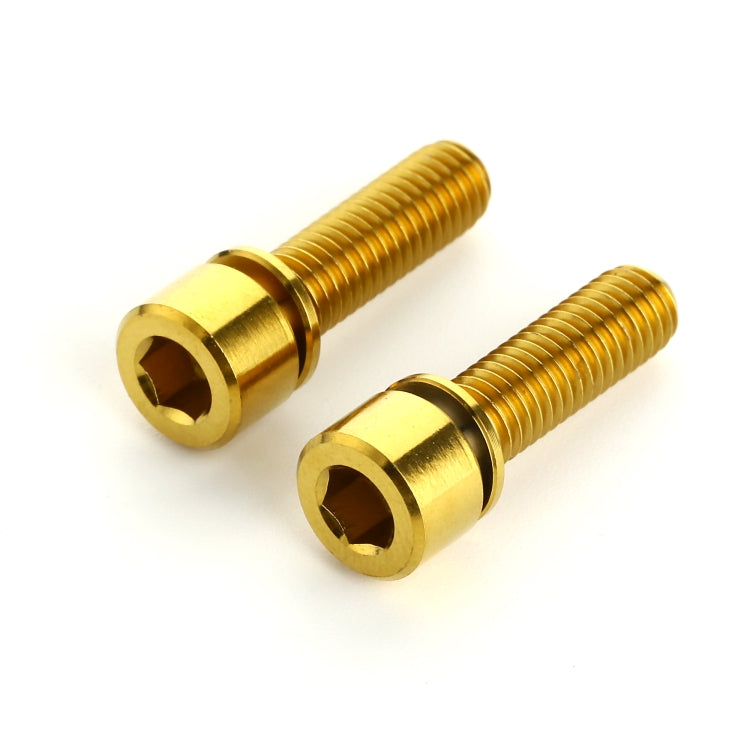 6 PCS Bicycle Accessories Titanium Bottle Cage Screw M5 18mm(Gold) by buy2fix