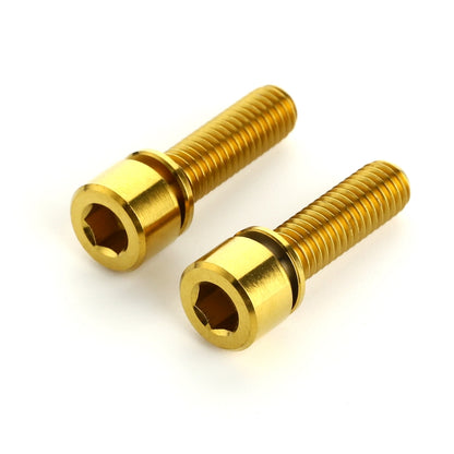 6 PCS Bicycle Accessories Titanium Bottle Cage Screw M5 18mm(Gold) by buy2fix
