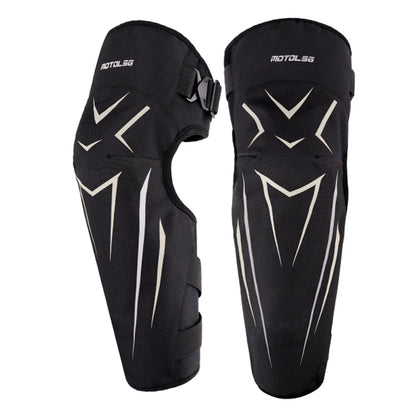 MOTOLSG 2 in 1 Knee Pads Motorcycle Bicycle Riding Warm Fleece Soft Protective Gear (Black White) - Protective Gear by MOTOLSG | Online Shopping UK | buy2fix