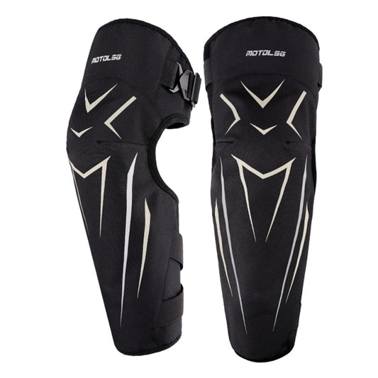 MOTOLSG 2 in 1 Knee Pads Motorcycle Bicycle Riding Warm Fleece Soft Protective Gear (Black White) - Protective Gear by MOTOLSG | Online Shopping UK | buy2fix