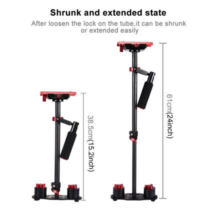 PULUZ 38.5-61cm Carbon Fibre Handheld Stabilizer for DSLR & DV Digital Video & Cameras, Load Range: 0.5-3kg(Red) by PULUZ