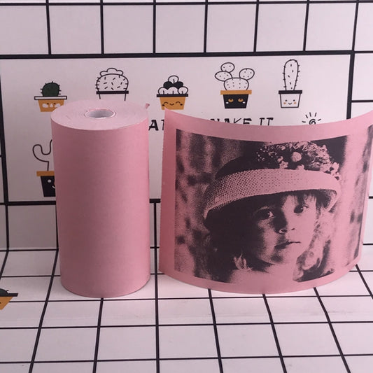 5pcs Thermal Label Printer Paper Sticker for PAPERANG P1/ P2 / A6 , Size: 57 x 30 mm(Pink) - Printer Paper & Stickers by buy2fix | Online Shopping UK | buy2fix
