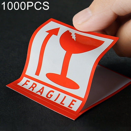 1000 PCS Self-adhesive English Warning Sticker Fragile Label, Size: 5.5x5.5cm - Printer Paper & Stickers by buy2fix | Online Shopping UK | buy2fix