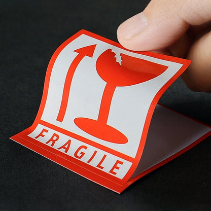 1000 PCS Self-adhesive English Warning Sticker Fragile Label, Size: 5.5x5.5cm - Printer Paper & Stickers by buy2fix | Online Shopping UK | buy2fix