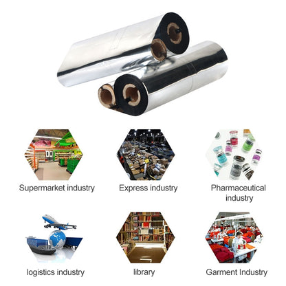 2 PCS Wear-resistant Mixed Wax-based Printer Coated Paper Barcode Ribbon, Size: 11cmx300m - Printing Paper by buy2fix | Online Shopping UK | buy2fix