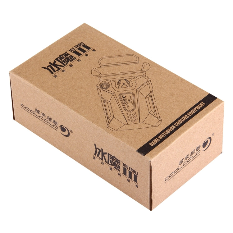 Ice Troll III Gaming Laptop Notebook Cooling Pad Mute Air Extracting Cooling Fan Turbo Heat Radiator with Appropriative USB Cable(Black) by buy2fix